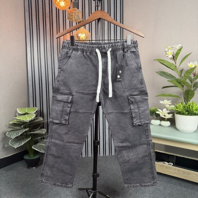 Denim cargo baggy pant Ash color